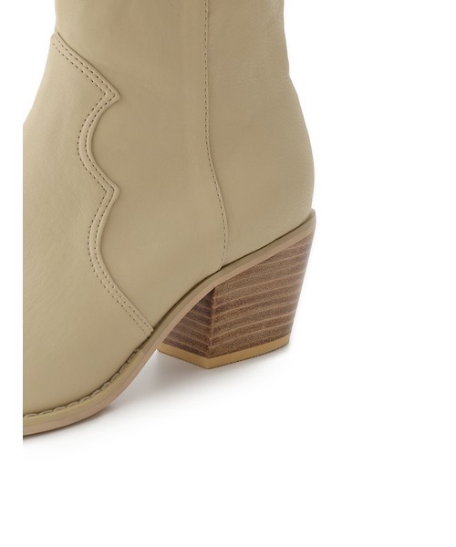 LILY BROWN(リリーブラウン)の「ウエスタンショートブーツ(ブーツ・レディース・オフホワイト/イエロー/ブラック・LARGE/SMALL/MEDIUM)」の8枚目の写真