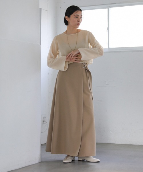 セール】【ZOZO限定】楊柳シフォンフレアスリーブブラウス（シャツ 