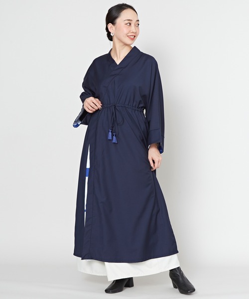 カヤ(カヤ)の「【カヤ】初春乃 裏勝りワンピース(ワンピース・レディース・ネイビー/ライトパープル/エンジ・FREE)」の2枚目の写真