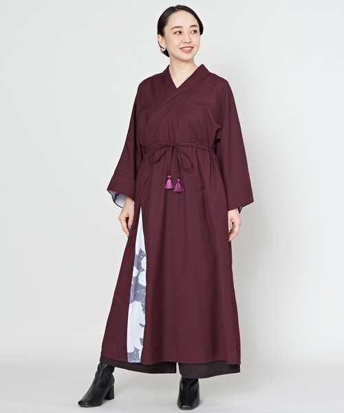 カヤ(カヤ)の「【カヤ】初春乃 裏勝りワンピース(ワンピース・レディース・ネイビー/ライトパープル/エンジ・FREE)」の14枚目の写真