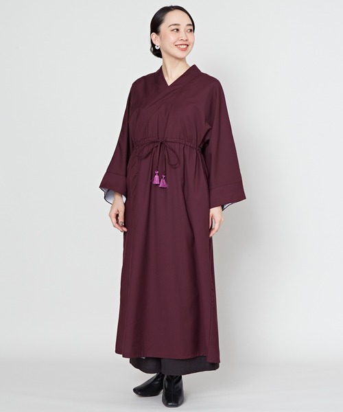 カヤ(カヤ)の「【カヤ】初春乃 裏勝りワンピース(ワンピース・レディース・ネイビー/ライトパープル/エンジ・FREE)」の15枚目の写真