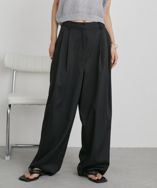 wewill ツータック スラックスパンツ ツータック スラックス メンズ 春夏 クールビズ COOLBIZ 涼感