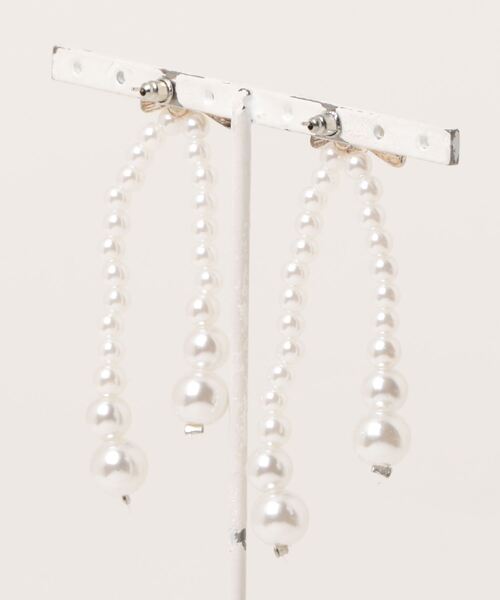 Futier land（フューティアランド）の「リボンパールピアス（ピアス（両耳用）・レディース・ホワイト・FREE）」の12枚目の写真