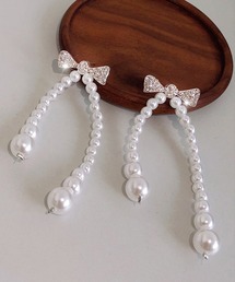 Futier land | リボンパールピアス(ピアス(両耳用))