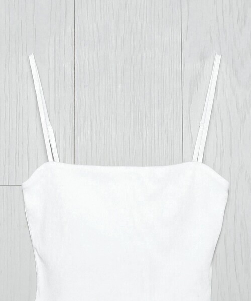 H　BEAUTY&YOUTH UNITED ARROWS（エイチビューティーアンドユースユナイテッドアローズ）の「＜H＞コットンリブ バンドゥキャミソール（キャミソール・レディース・ホワイト/ブラック・FREE）」の14枚目の写真