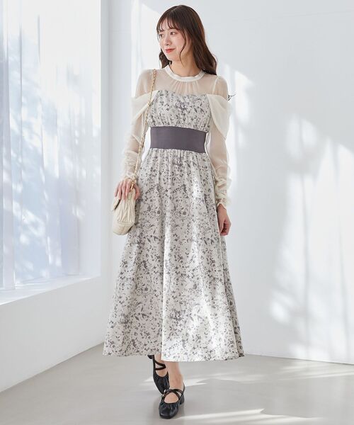 MAJESTIC LEGON(マジェスティックレゴン)の「シアードッキングコルセットワンピ(ワンピース・レディース・ホワイト系その他2/ホワイト系その他/グレー系その他・SMALL/MEDIUM)」の5枚目の写真