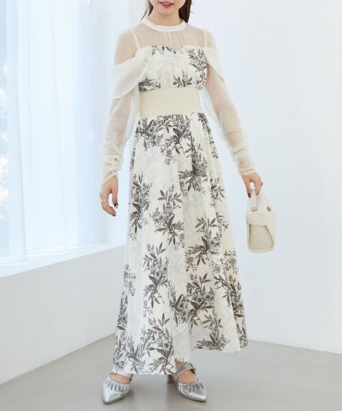 MAJESTIC LEGON(マジェスティックレゴン)の「シアードッキングコルセットワンピ(ワンピース・レディース・ホワイト系その他2/ホワイト系その他/グレー系その他・SMALL/MEDIUM)」の12枚目の写真
