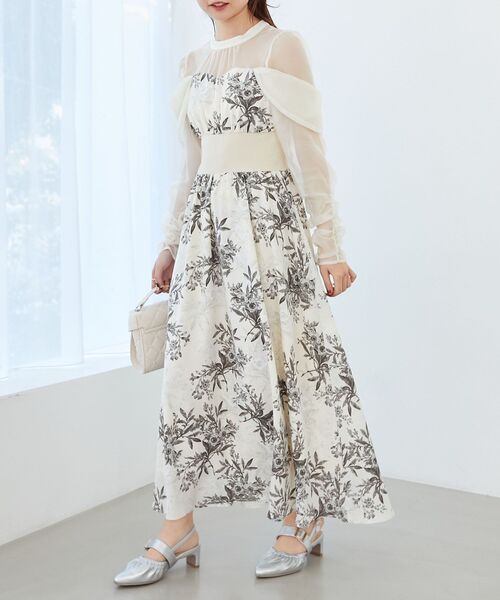 MAJESTIC LEGON(マジェスティックレゴン)の「シアードッキングコルセットワンピ(ワンピース・レディース・ホワイト系その他2/ホワイト系その他/グレー系その他・SMALL/MEDIUM)」の10枚目の写真