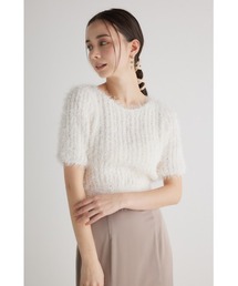 rienda | コンパクトシアーシャギーニットトップス(ニット/セーター)