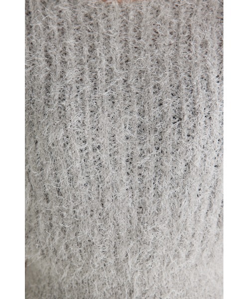 rienda（リエンダ）の「コンパクトシアーシャギーニットトップス 春服（ニット/セーター・レディース・アイボリー/ピンク/ライトグレー/ベージュ・FREE）」の9枚目の写真