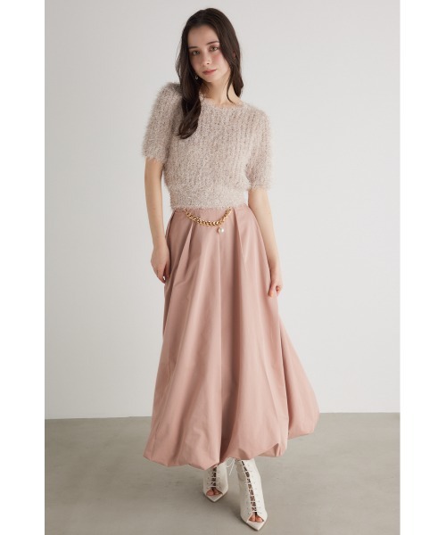 rienda（リエンダ）の「コンパクトシアーシャギーニットトップス 春服（ニット/セーター・レディース・アイボリー/ピンク/ライトグレー/ベージュ・FREE）」の16枚目の写真