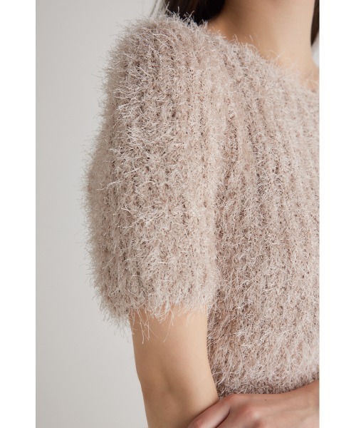 rienda（リエンダ）の「コンパクトシアーシャギーニットトップス 春服（ニット/セーター・レディース・アイボリー/ピンク/ライトグレー/ベージュ・FREE）」の22枚目の写真