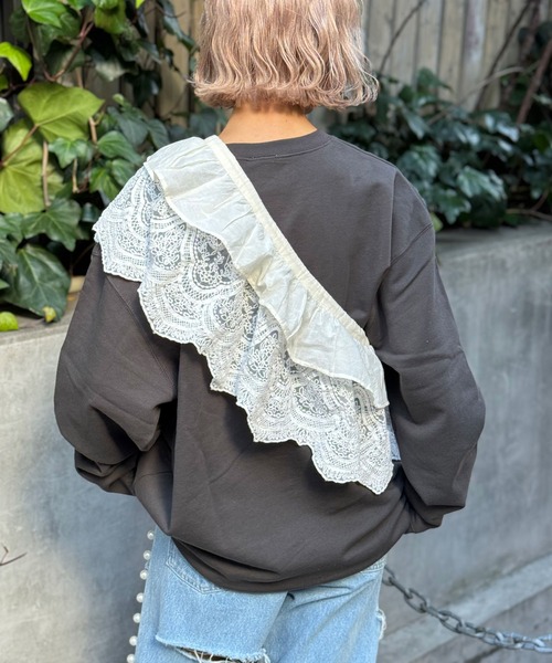 CIAOPANIC（チャオパニック）の「INDIAマルチWAYギャザーレースつけ襟（付け襟・レディース・アイボリー/ブラック・FREE）」の8枚目の写真