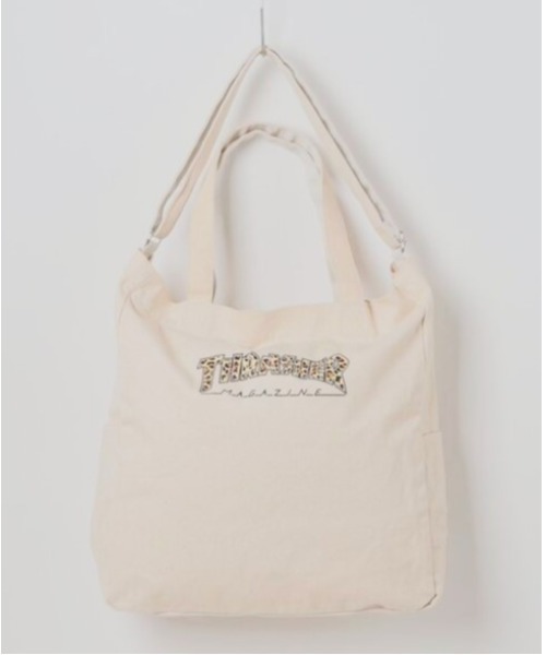 THRASHER スラッシャー トートバッグ (2WAY・ダブルジッパー) Tote Shoulder L(ST)（ショルダーバッグ）｜THRASHER（スラッシャー）