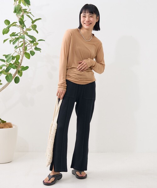 FREAK'S STORE（フリークスストア）の「ダメージ ワッフルパンツ/ イージーパンツ（その他パンツ・レディース・ナチュラル/ピンク/ブラック・ﾌﾘ-）」の16枚目の写真