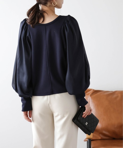 SUGAR BISKET（シュガービスケット）の「シアーオーガンジー袖プルオーバー（Tシャツ/カットソー・レディース・ブラック/ホワイト/ネイビー・フリー）」の15枚目の写真