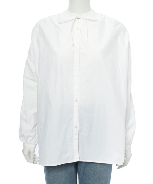 Edit Sheen（エディットシーン）の「抜き襟デザインブラウス（シャツ/ブラウス・レディース・ベージュ/ホワイト/サックスブルー/ブラック・M）」の21枚目の写真