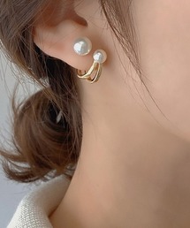 2wayダブルパールピアス