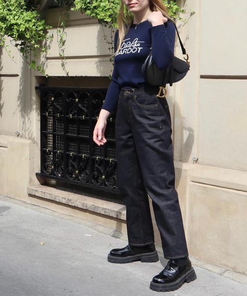 epine(エピヌ)の「《《Brigitte Bardot×epine》》e button B.B. jeans(デニムパンツ・レディース・ブルー/ブラック・S/M)」の6枚目の写真