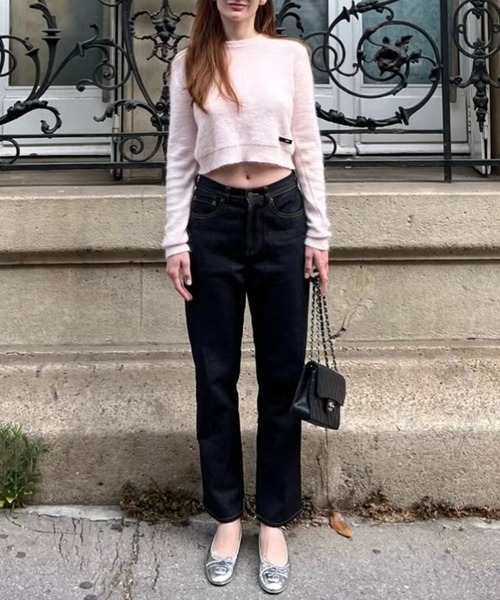 epine(エピヌ)の「《《Brigitte Bardot×epine》》e button B.B. jeans(デニムパンツ・レディース・ブルー/ブラック・S/M)」の7枚目の写真