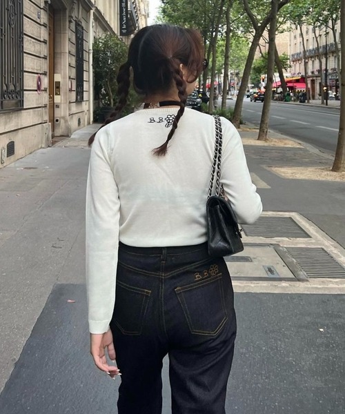 epine(エピヌ)の「《《Brigitte Bardot×epine》》e button B.B. jeans(デニムパンツ・レディース・ブルー/ブラック・S/M)」の10枚目の写真