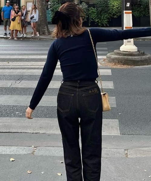 epine(エピヌ)の「《《Brigitte Bardot×epine》》e button B.B. jeans(デニムパンツ・レディース・ブルー/ブラック・S/M)」の11枚目の写真