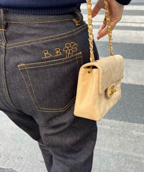 epine(エピヌ)の「《《Brigitte Bardot×epine》》e button B.B. jeans(デニムパンツ・レディース・ブルー/ブラック・S/M)」の13枚目の写真