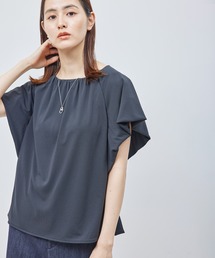 ROPE' | カットジョーゼットフレンチスリーブトップス(Tシャツ/カットソー)