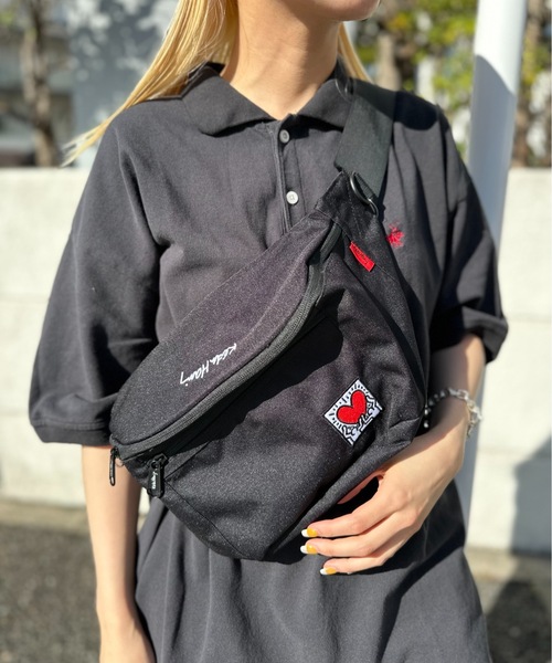 Keith Haring（キース・ヘリング）の「Keith Haring/ / ウエストバッグ / 15600（ボディバッグ/ウエストポーチ・レディース・ホワイト/ブラック・ONESIZE）」の4枚目の写真