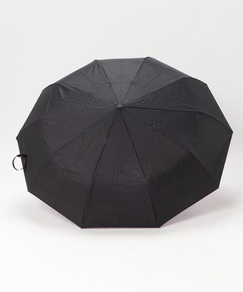 COMON＋（コモンプラス）の「105cm晴雨兼用折り畳み式ワンタッチ10本骨ジャンプ傘（折りたたみ傘・メンズ・ブラック×パープル/ブラック×レッド・105cm）」の14枚目の写真