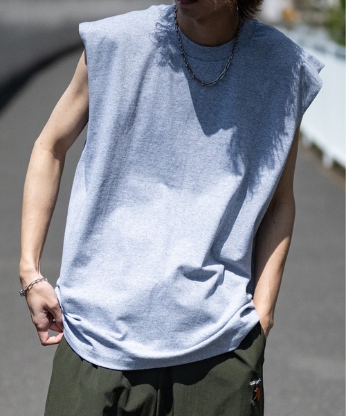 PRO CLUB （プロクラブ）の「【22】〔PROCLUB/プロクラブ〕ヘビーウェイトクルーネック ノースリーブ（タンクトップ・メンズ・ホワイト/ネイビー/グレー/ブラック・MEDIUM/LARGE/X-LARGE）」の4枚目の写真