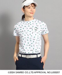 adabat | 【ハローキティ】キティアイコン総柄デザイン 半袖モックネックプルオーバー(Tシャツ/カットソー)
