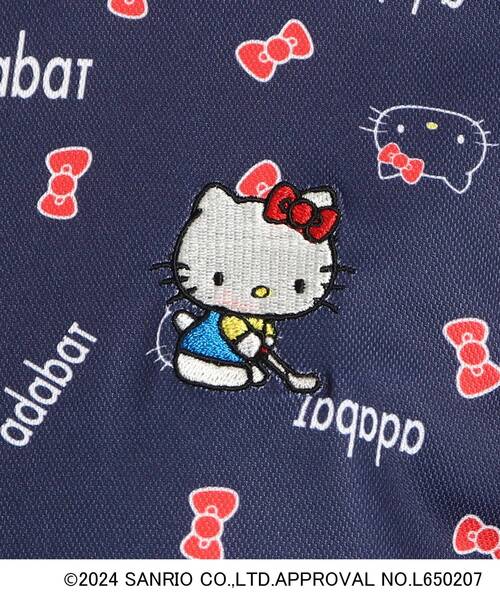 adabat（アダバット）の「◆【ハローキティ】キティアイコン総柄デザイン 半袖モックネックプルオーバー（Tシャツ/カットソー・レディース・ホワイト/ネイビー・36/38/40）」の11枚目の写真