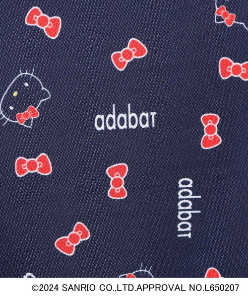 adabat（アダバット）の「◆【ハローキティ】キティアイコン総柄デザイン 半袖モックネックプルオーバー（Tシャツ/カットソー・レディース・ホワイト/ネイビー・36/38/40）」の12枚目の写真