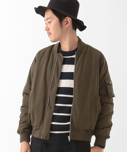 SEVENDAYS=SUNDAY(セブンデイズサンデイ)の「ポリエステルグログラン MA-1(MA-1・メンズ・ブラック/カーキ/ネイビー・SMALL/MEDIUM/LARGE)」の1枚目の写真