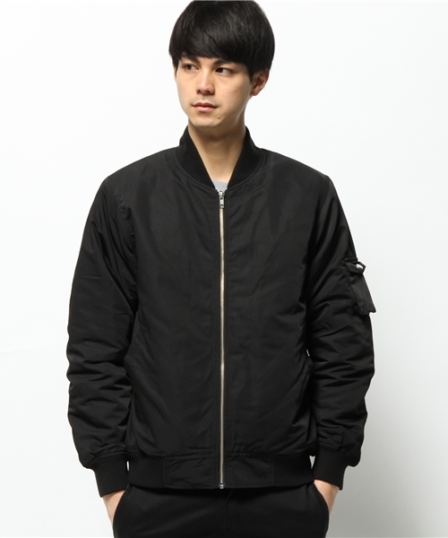 SEVENDAYS=SUNDAY(セブンデイズサンデイ)の「ポリエステルグログラン MA-1(MA-1・メンズ・ブラック/カーキ/ネイビー・SMALL/MEDIUM/LARGE)」の2枚目の写真