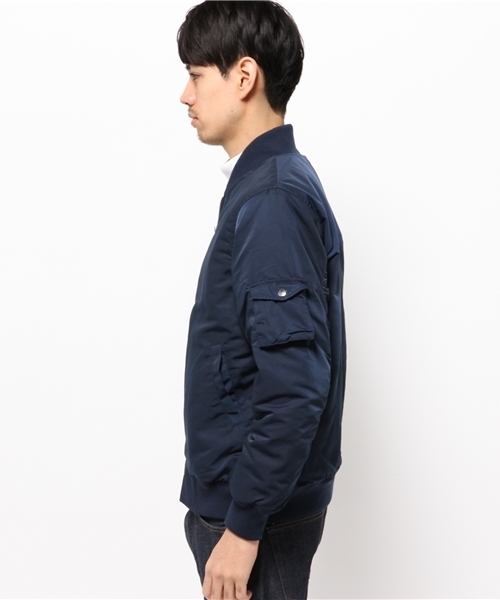 SEVENDAYS=SUNDAY(セブンデイズサンデイ)の「ポリエステルグログラン MA-1(MA-1・メンズ・ブラック/カーキ/ネイビー・SMALL/MEDIUM/LARGE)」の4枚目の写真