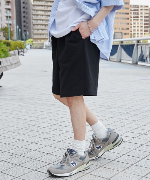 WEGO（ウィゴー）の「WEGO/ヘビーウェイトカットイージーショーツ（スウェットパンツ・レディース・ブラック/ホワイト/スミクロ・LARGE/MEDIUM）」の22枚目の写真