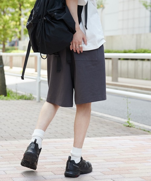 WEGO（ウィゴー）の「WEGO/ヘビーウェイトカットイージーショーツ（スウェットパンツ・レディース・ブラック/ホワイト/スミクロ・LARGE/MEDIUM）」の15枚目の写真