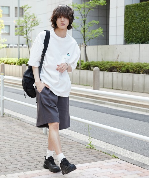 WEGO（ウィゴー）の「WEGO/ヘビーウェイトカットイージーショーツ（スウェットパンツ・レディース・ブラック/ホワイト/スミクロ・LARGE/MEDIUM）」の12枚目の写真