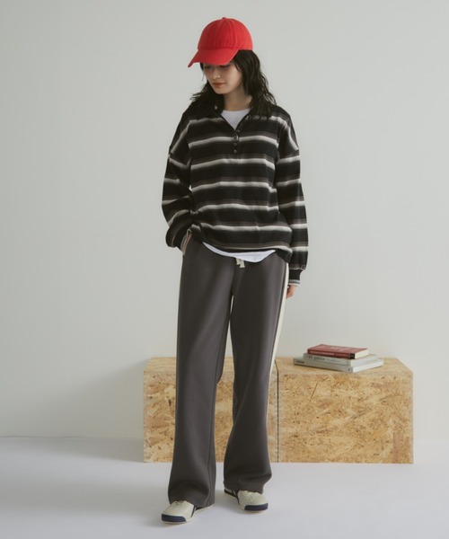 MERLOT(メルロー)の「【ウエストゴム】【動画あり】サイドライントラックパンツ(その他パンツ・レディース・ブラウン/チャコールグレー/ブルー・FREE)」の11枚目の写真