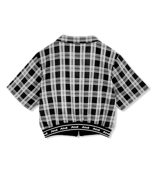 ANDGEEBEE(アンジービー)の「ダブルジップクロップドシャツ(シャツ/ブラウス・レディース・グレー/ブラック・FREE)」の9枚目の写真