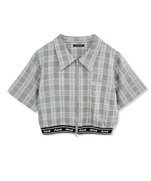 ANDGEEBEE(アンジービー)の「ダブルジップクロップドシャツ(シャツ/ブラウス・レディース・グレー/ブラック・FREE)」の15枚目の写真