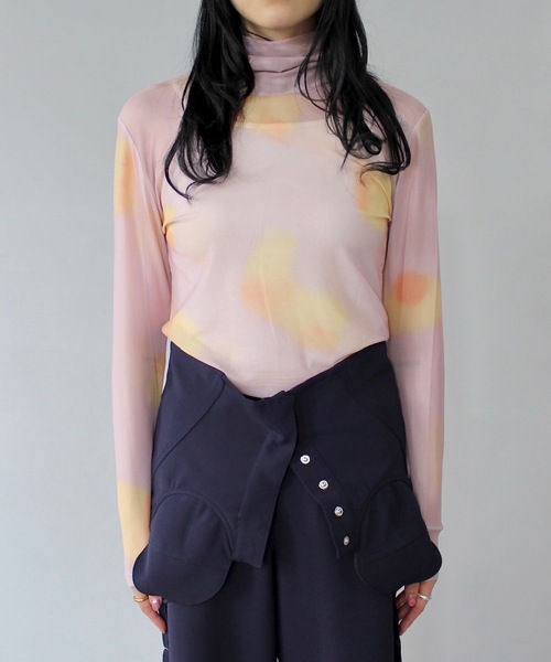 SANSeLF（サンセルフ）の「ニュアンスアートシアートップス【SANSeLF】sanw24a012（その他トップス・レディース・ピンク/ブラウン・FREE）」の2枚目の写真