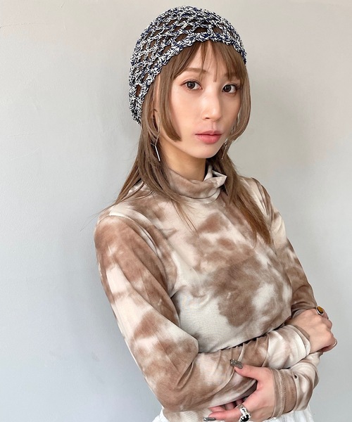 SANSeLF（サンセルフ）の「ニュアンスアートシアートップス【SANSeLF】sanw24a012（その他トップス・レディース・ピンク/ブラウン・FREE）」の4枚目の写真