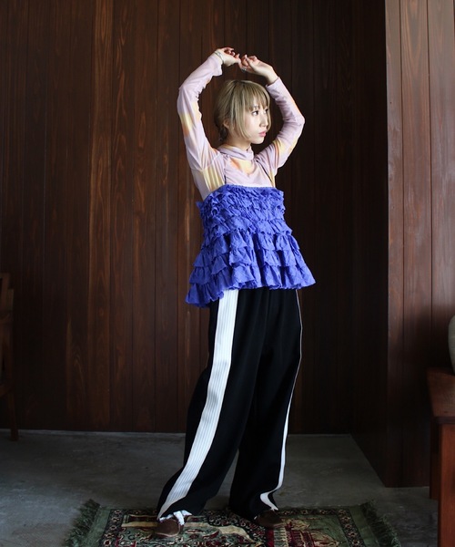 SANSeLF（サンセルフ）の「ニュアンスアートシアートップス【SANSeLF】sanw24a012（その他トップス・レディース・ピンク/ブラウン・FREE）」の10枚目の写真