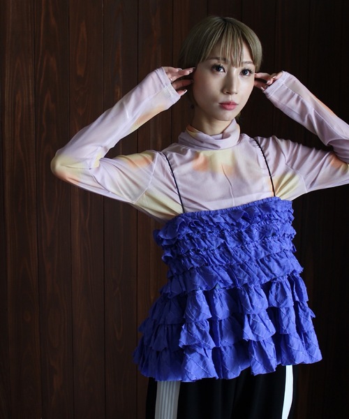 SANSeLF（サンセルフ）の「ニュアンスアートシアートップス【SANSeLF】sanw24a012（その他トップス・レディース・ピンク/ブラウン・FREE）」の11枚目の写真