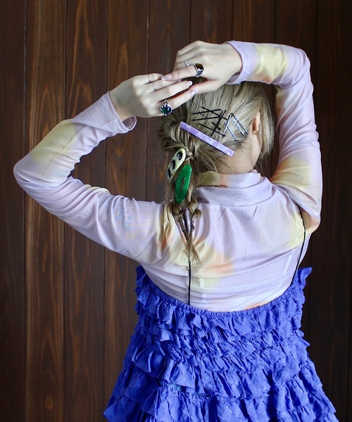 SANSeLF（サンセルフ）の「ニュアンスアートシアートップス【SANSeLF】sanw24a012（その他トップス・レディース・ピンク/ブラウン・FREE）」の14枚目の写真