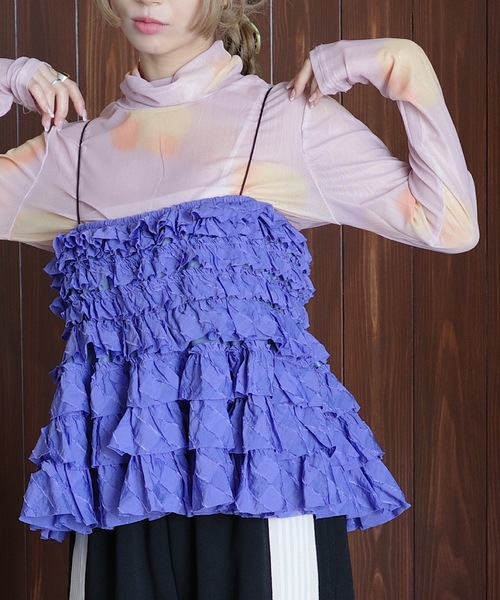 SANSeLF（サンセルフ）の「ニュアンスアートシアートップス【SANSeLF】sanw24a012（その他トップス・レディース・ピンク/ブラウン・FREE）」の18枚目の写真