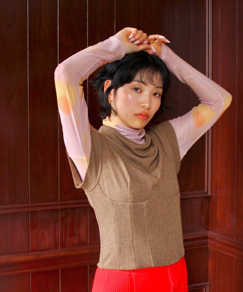 SANSeLF（サンセルフ）の「ニュアンスアートシアートップス【SANSeLF】sanw24a012（その他トップス・レディース・ピンク/ブラウン・FREE）」の16枚目の写真